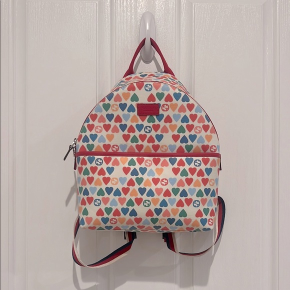Gucci Multicolored Heart Coated Canvas Kids backpack - Picture 3 of 6